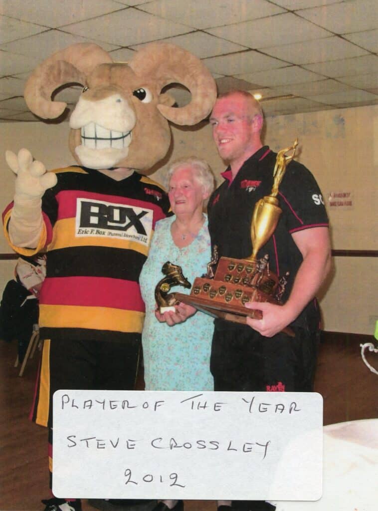 Elsie Fryer Collection - Steve Crossley Player Of The Year 2012